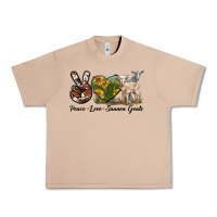 Burro Peace Love Saanen Goats Urban Heavy Tee - LillyAllenDesigns