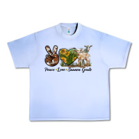 Grape Ice Peace Love Saanen Goats Urban Heavy Tee - LillyAllenDesigns