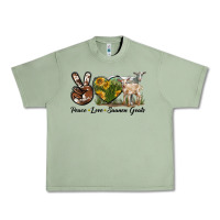 Oil Green Peace Love Saanen Goats Urban Heavy Tee - LillyAllenDesigns
