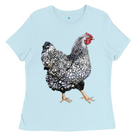 Baby Blue wyandotte chicken Ladies Tee - LillyAllenDesigns