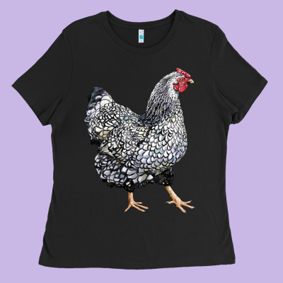 Wyandotte Chicken Ladies Tee Designed By Lillyallendesigns