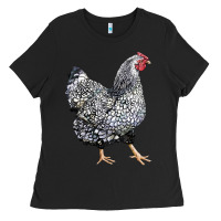 Black wyandotte chicken Ladies Tee - LillyAllenDesigns