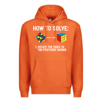 Carrot youth rubiks cube rotate the sides to the position shown cube Premium Hoodie - DesigneFamous