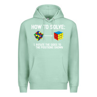 Seafoam youth rubiks cube rotate the sides to the position shown cube Premium Hoodie - DesigneFamous