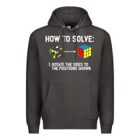 Smoke youth rubiks cube rotate the sides to the position shown cube Premium Hoodie - DesigneFamous