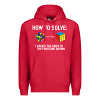 Cardinal youth rubiks cube rotate the sides to the position shown cube Premium Hoodie - DesigneFamous