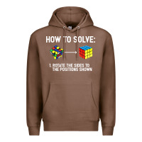 Chestnut youth rubiks cube rotate the sides to the position shown cube Premium Hoodie - DesigneFamous