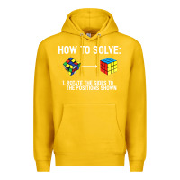 Lemon youth rubiks cube rotate the sides to the position shown cube Premium Hoodie - DesigneFamous