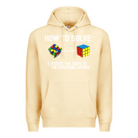 Pina Colada youth rubiks cube rotate the sides to the position shown cube Premium Hoodie - DesigneFamous