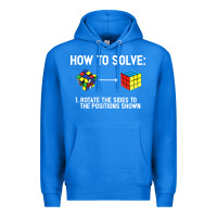 True Royal youth rubiks cube rotate the sides to the position shown cube Premium Hoodie - DesigneFamous