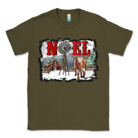 Army Green noel with windmill and farm Classic Tee - RanaPortraitStore