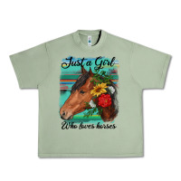 Oil Green just a girl who loves horseshoe Urban Heavy Tee - RanaPortraitStore