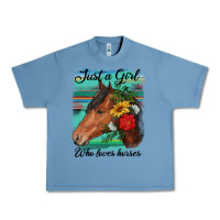 Pebble Blue just a girl who loves horseshoe Urban Heavy Tee - RanaPortraitStore