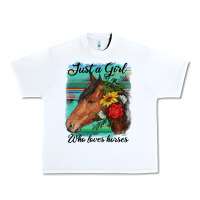 White just a girl who loves horseshoe Urban Heavy Tee - RanaPortraitStore