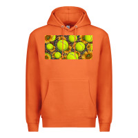 Carrot tennis ball with sunflower and racket  licence plato Premium Hoodie - BarkalooDesign
