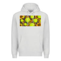 Dove Grey tennis ball with sunflower and racket  licence plato Premium Hoodie - BarkalooDesign