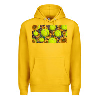 Lemon tennis ball with sunflower and racket  licence plato Premium Hoodie - BarkalooDesign