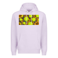 Lilac tennis ball with sunflower and racket  licence plato Premium Hoodie - BarkalooDesign