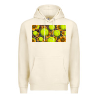 Tofu tennis ball with sunflower and racket  licence plato Premium Hoodie - BarkalooDesign