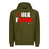Army Green tuck frump Premium Hoodie - DesigneFamous