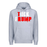 Heather Grey tuck frump Premium Hoodie - DesigneFamous