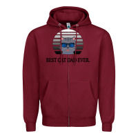 Burgundy Best Cat Dad Ever Zipper Hoodie - Bettercallsaul