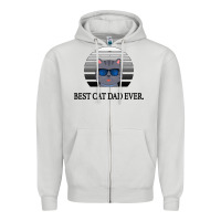 Best Cat Dad Ever Zipper Hoodie | Teevron