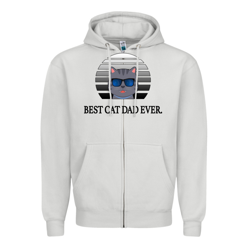 Best Cat Dad Ever Zipper Hoodie by Bettercallsaul | Teevron