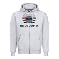 Heather Grey Best Cat Dad Ever Zipper Hoodie - Bettercallsaul