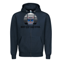 Navy Best Cat Dad Ever Zipper Hoodie - Bettercallsaul
