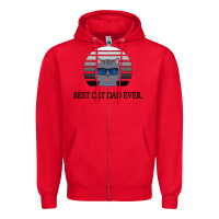 Red Best Cat Dad Ever Zipper Hoodie - Bettercallsaul