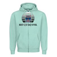 Seafoam Best Cat Dad Ever Zipper Hoodie - Bettercallsaul