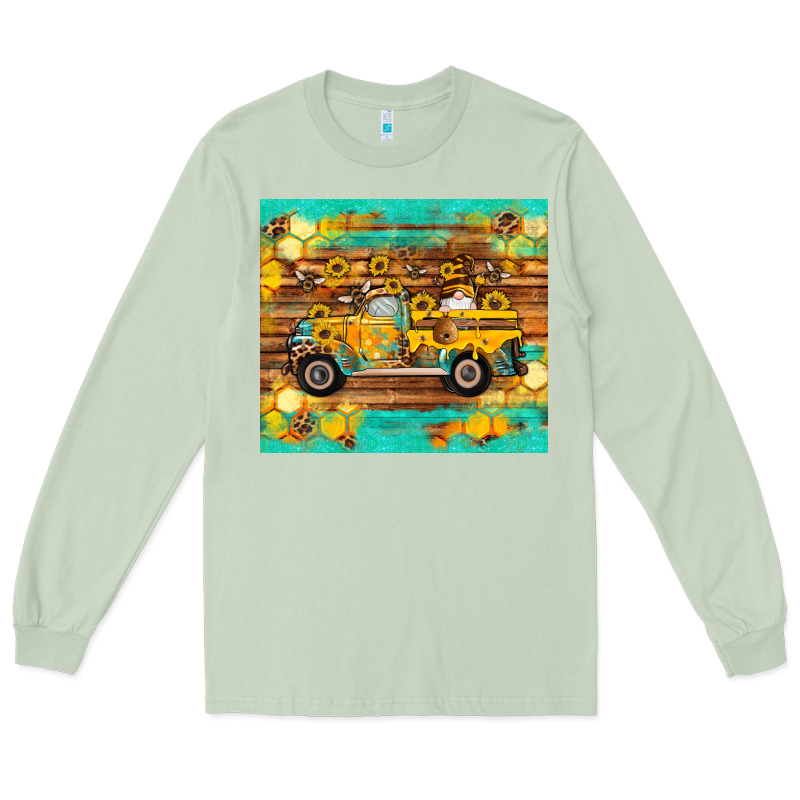 Western Bee Gnomes Truck Honeycomb  Leopard Turquoise Wooden Serape Long Sleeve Tee by Artiststas | Teevron