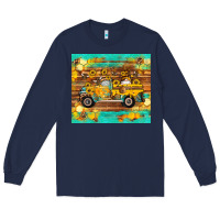 Navy western bee gnomes truck honeycomb  leopard turquoise wooden serape Long Sleeve Tee - Artiststas