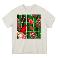 Cream american football gnomes Heavy Core Tee - BundleAndBundleShop