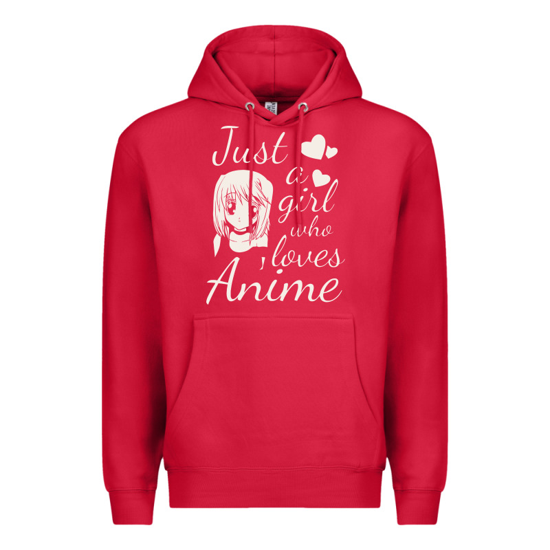 Just A Girl Who Loves Anime Premium Hoodie by DesigneFamous | Teevron