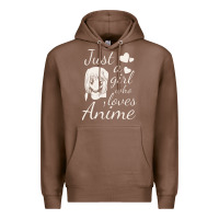 Chestnut just a girl who loves anime Premium Hoodie - DesigneFamous