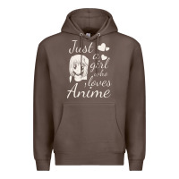 Coffee just a girl who loves anime Premium Hoodie - DesigneFamous