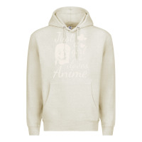 Oatmeal Heather just a girl who loves anime Premium Hoodie - DesigneFamous