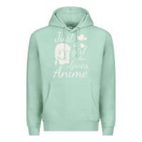 Seafoam just a girl who loves anime Premium Hoodie - DesigneFamous