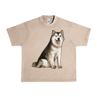 French Oak Alaskan Malamute Dog Urban Heavy Tee - LillyAllenDesigns
