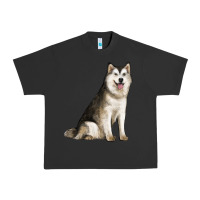 Pigment Black Alaskan Malamute Dog Urban Heavy Tee - LillyAllenDesigns