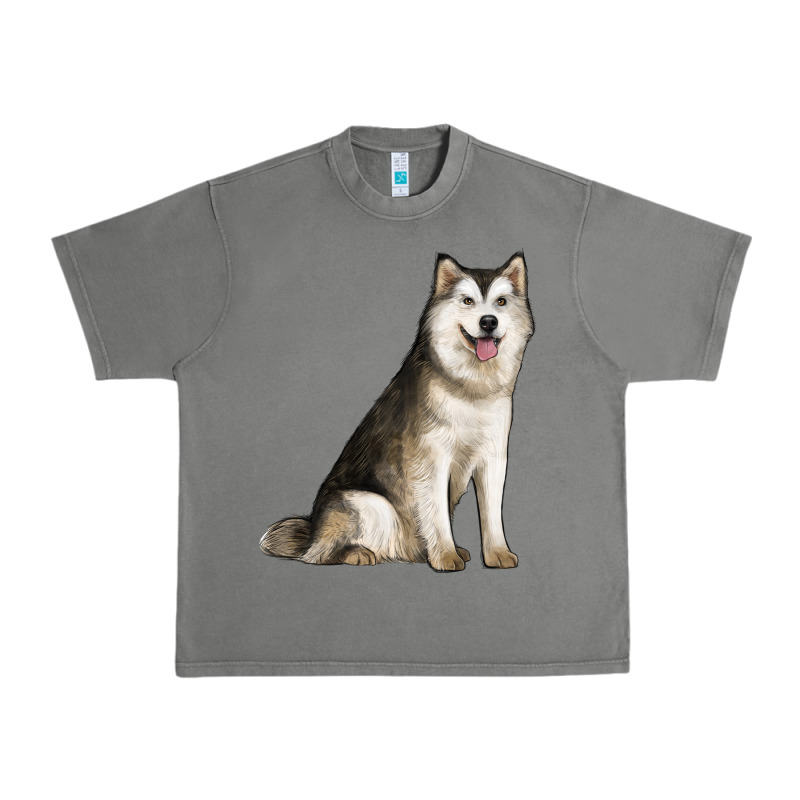 Alaskan Malamute Dog Urban Heavy Tee by LillyAllenDesigns | Teevron