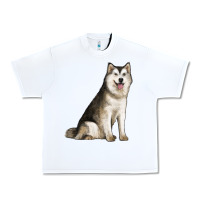 White Alaskan Malamute Dog Urban Heavy Tee - LillyAllenDesigns