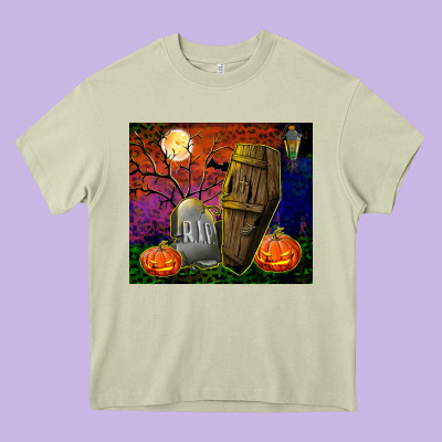 Headstone And Coffin Tumbler Heavy Core Tee Designed By Bundleandbundleshop
