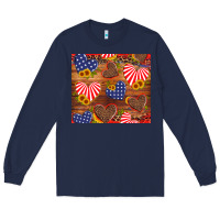 Navy america heart Long Sleeve Tee - Artiststas
