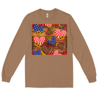 Toasted Coconut america heart Long Sleeve Tee - Artiststas