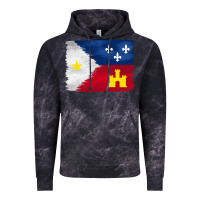 Cloud Black louisiana flag background Vintage Hoodie - BarkalooDesign