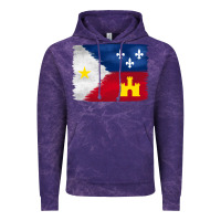 Cloud Purple louisiana flag background Vintage Hoodie - BarkalooDesign