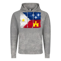 Cloud Rock louisiana flag background Vintage Hoodie - BarkalooDesign